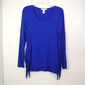 Grace blue Blouse  long sleeve size (s)
